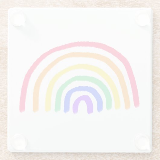 Het eigen kunstwerk van je kind | Kinder tekening  Glazen Onderzetter (Achterkant)