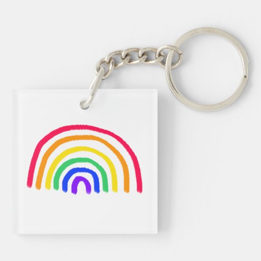 Het eigen kunstwerk van je kind | Kinder tekening  Sleutelhanger (Achterkant)