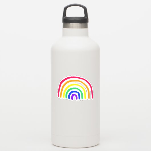 Het eigen kunstwerk van je kind | Kinder tekening Sticker (Waterfles)