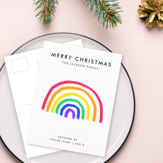 Het eigen kunstwerk van uw kind | Kinderen tekenen Feestdagenkaart