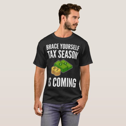 Het eigenbelastingseizoen komt op een schamele bel t-shirt (Voorkant volledig)