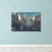 Het eiland Andros van de Bahamas 2 Canvas Afdruk (Insitu (Houten vloer))