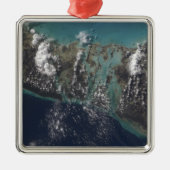 Het eiland Andros van de Bahamas 2 Metalen Ornament (Voorkant)