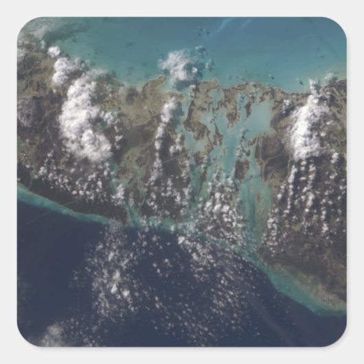 Het eiland Andros van de Bahamas 2 Vierkante Sticker (Voorkant)