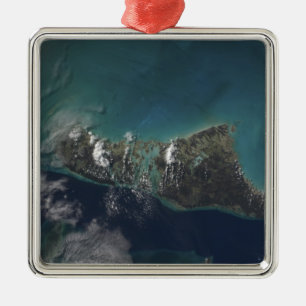 Het eiland Andros van de Bahama's Metalen Ornament