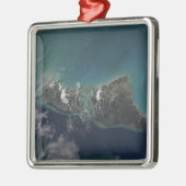 Het eiland Andros van de Bahama's Metalen Ornament (Links)