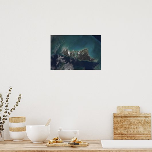 Het eiland Andros van de Bahama's Poster (Keuken)