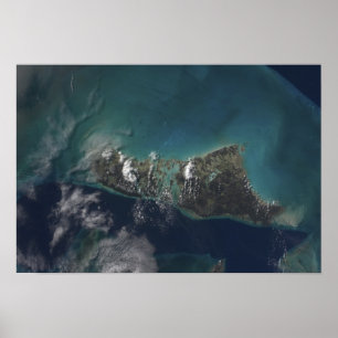Het eiland Andros van de Bahama's Poster