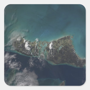 Het eiland Andros van de Bahama's Vierkante Sticker