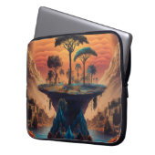 Het eiland bij zonsondergang. laptop sleeve (Voorkant Links)