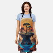 Het eiland bij zonsondergang. schort (Gedragen)