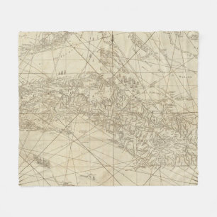 Het eiland Cuba met een deel van de Bahama-banken Fleece Deken