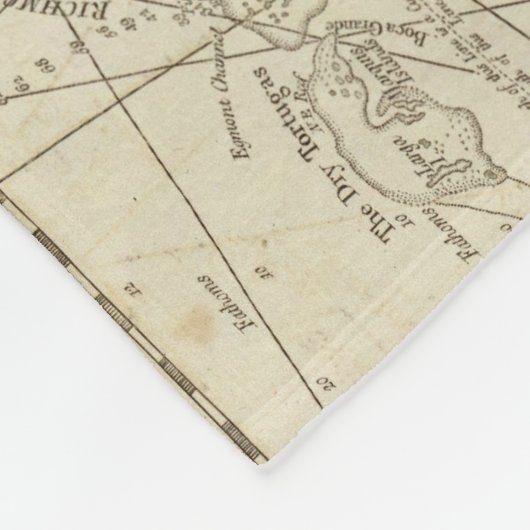 Het eiland Cuba met een deel van de Bahama-banken Fleece Deken (Hoek)