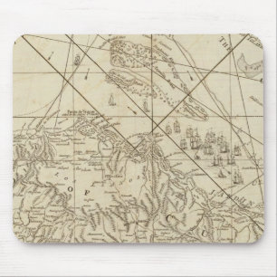 Het eiland Cuba met een deel van de Bahama-banken Muismat