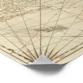 Het eiland Cuba met een deel van de Bahama-banken Poster (Hoek)