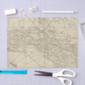 Het eiland Cuba met een deel van de Bahama-banken Tissuepapier (Craft)