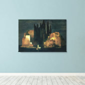 Het eiland der Dood, 1880 (olie op doek) Canvas Afdruk (Insitu (Houten vloer))