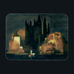 Het eiland der Dood, 1880 (olie op doek) Magneet<br><div class="desc">Afbeelding: 83823 The Isle of the Dead, 1880 (oil on canvas). Bocklin, Arnold (1827-1901). Kunstmuseum, Bazel, Zwitserland, Peter Willi. Kunst, fijne kunst.</div>