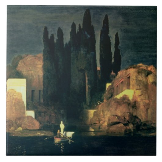 Het eiland der Dood, 1880 (olie op doek) Tegeltje (Voorkant)