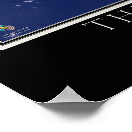 Het eiland Guam van de Ruimtesatellietkaart Poster (Hoek)