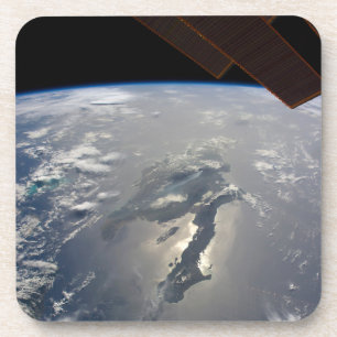 Het eiland Hispaniola met Sunglin Bier Onderzetter