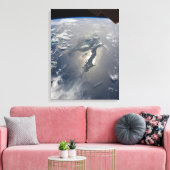 Het eiland Hispaniola met Sunglin Canvas Afdruk (Insitu (Woonkamer))