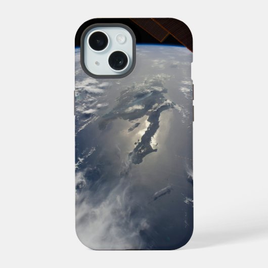 Het eiland Hispaniola met Sunglin iPhone 15 Case (Achterkant)