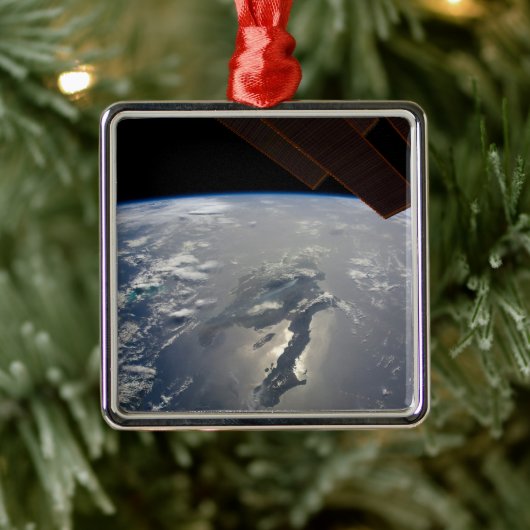 Het eiland Hispaniola met Sunglin Metalen Ornament (Boom)