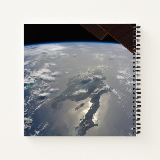 Het eiland Hispaniola met Sunglin Notitieboek (Achterkant)