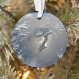 Het eiland Hispaniola met Sunglin Ornament