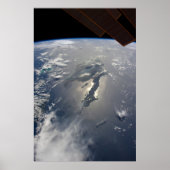 Het eiland Hispaniola met Sunglin Poster (Voorkant)