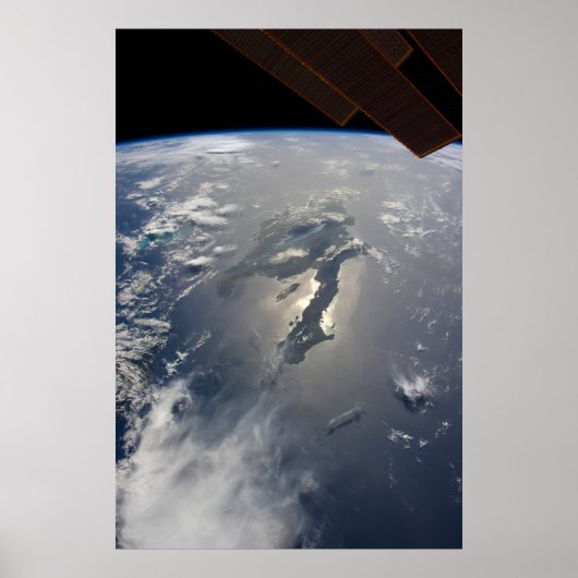 Het eiland Hispaniola met Sunglin Poster (Voorkant)