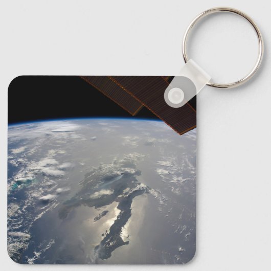 Het eiland Hispaniola met Sunglin Sleutelhanger (Achterkant)