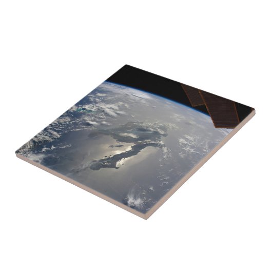 Het eiland Hispaniola met Sunglin Tegeltje (Zijkant)