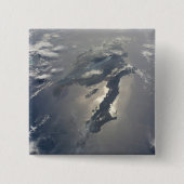 Het eiland Hispaniola met Sunglin Vierkante Button 5,1 Cm (Voorkant)