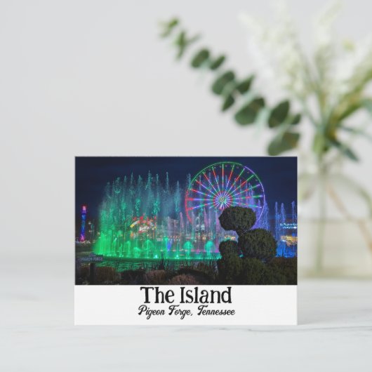 Het eiland in Pigeon Forge, Tennessee Briefkaart (Staand voorkant)