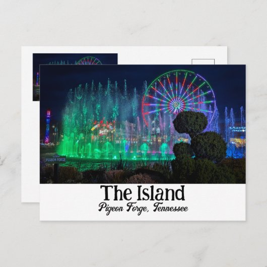 Het eiland in Pigeon Forge, Tennessee Briefkaart (Voorkant / Achterkant)