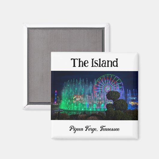 Het eiland in Pigeon Forge, Tennessee Magnet (Voorkant / Achterkant)