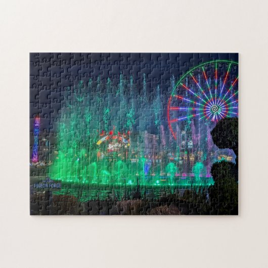 Het eiland in Pigeon Forge, Tennessee Puzzel Legpuzzel (Horizontaal)