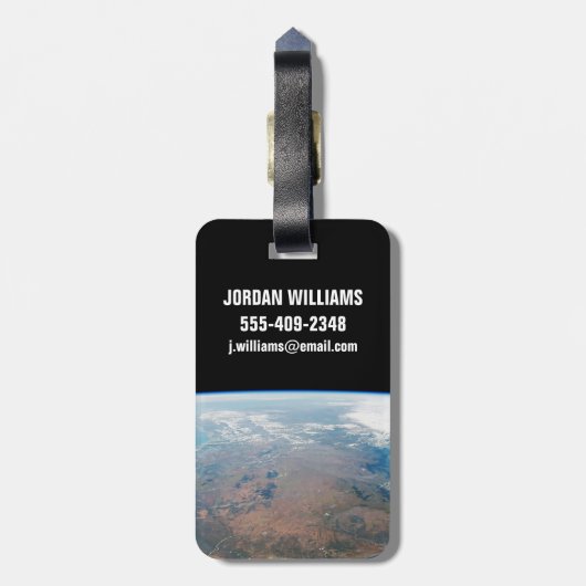 Het eiland Madagaskar. Bagagelabel (Achterkant verticaal)