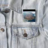 Het eiland Madagaskar. Vierkante Button 5,1 Cm (In situ)