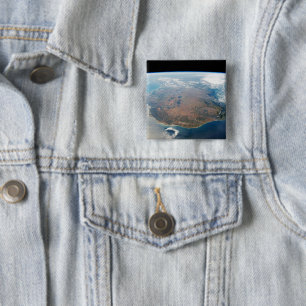 Het eiland Madagaskar. Vierkante Button 5,1 Cm