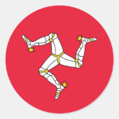 Het eiland Man Ronde Sticker (Voorkant)