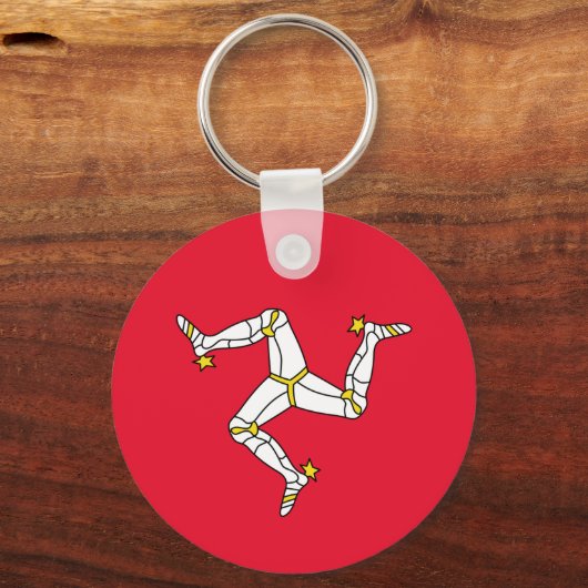 Het eiland Man Sleutelhanger (Voorkant)