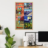 Het eiland Maui Hawaii Poster (Thuiskantoor)