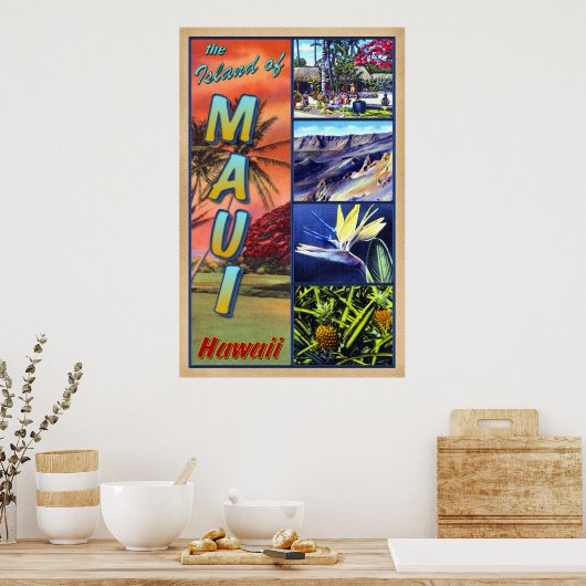 Het eiland Maui Hawaii Poster (Keuken)