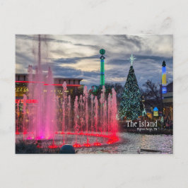 Het eiland met kerst in Pigeon Forge Briefkaart