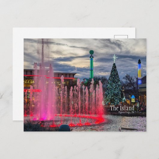 Het eiland met kerst in Pigeon Forge Briefkaart (Voorkant / Achterkant)