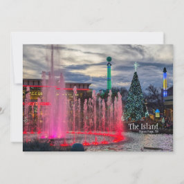 Het eiland met kerst in Pigeon Forge Feestdagenkaart