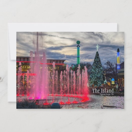 Het eiland met kerst in Pigeon Forge Feestdagenkaart (Voorkant)